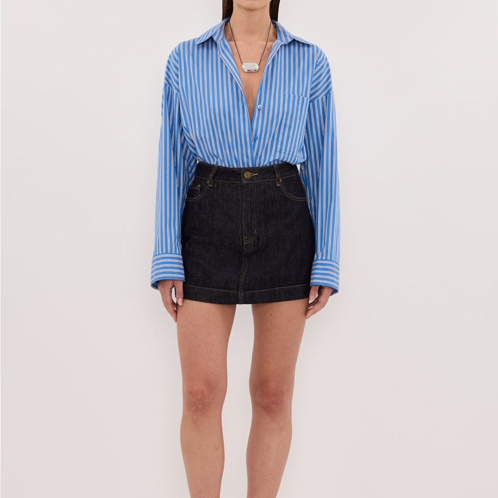 DISSH Kera Raw Indigo Denim A Line Skort